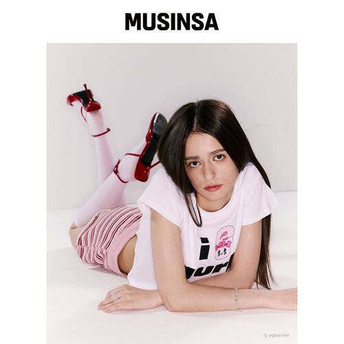 TEUMGYUL BUNNY GURLS 白色T恤 MUSINSA韩国官网直邮进口