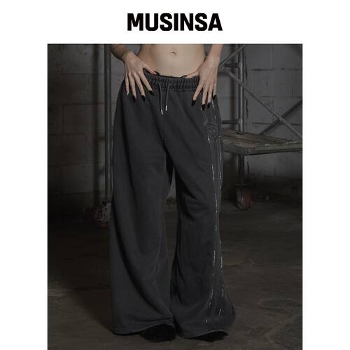 ANIV BIZ TRACK PANTS 炭灰色韩国官网直邮进口MUSINSA
