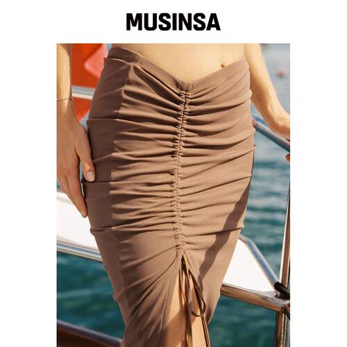 SURFEA HOLLY 裙子_HAZELNUT MUSINSA韩国官网直邮进口