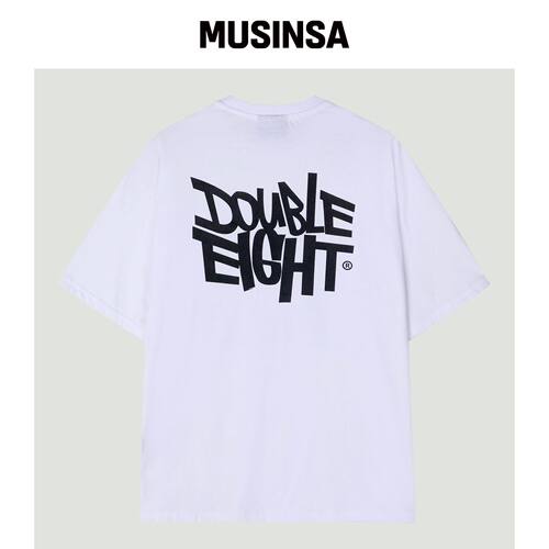 DOUBLE EIGHT 双标短袖（WHITE）韩国官网直邮进口MUSINSA
