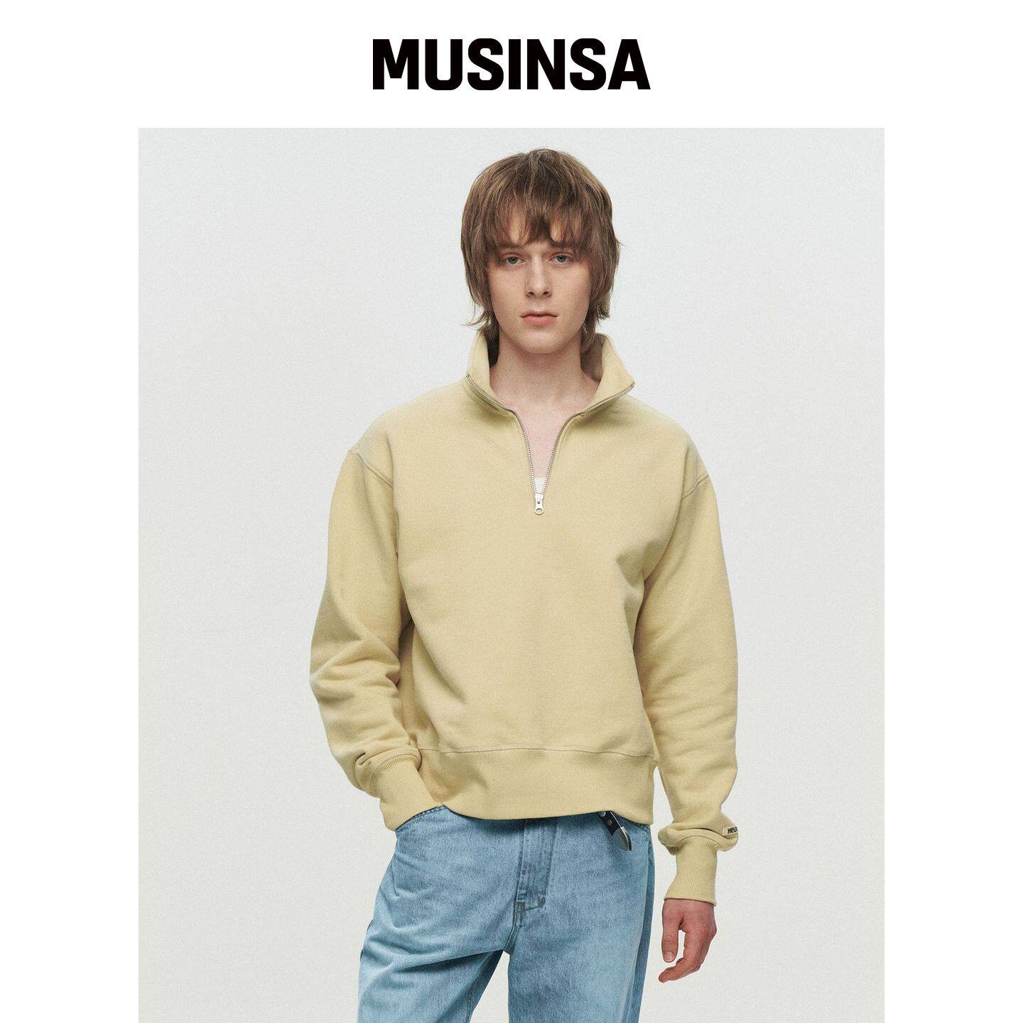 HEUTE ELIN 半拉链卫衣(黄色) MUSINSA韩国直邮官方正品