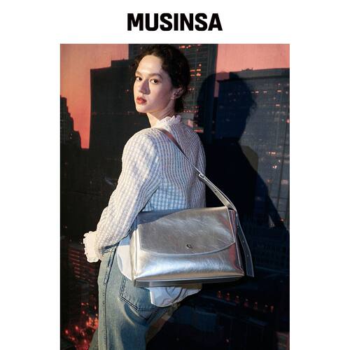 SEMICODE capture bag - crinkle silver韩国官网直邮进口MUSINSA