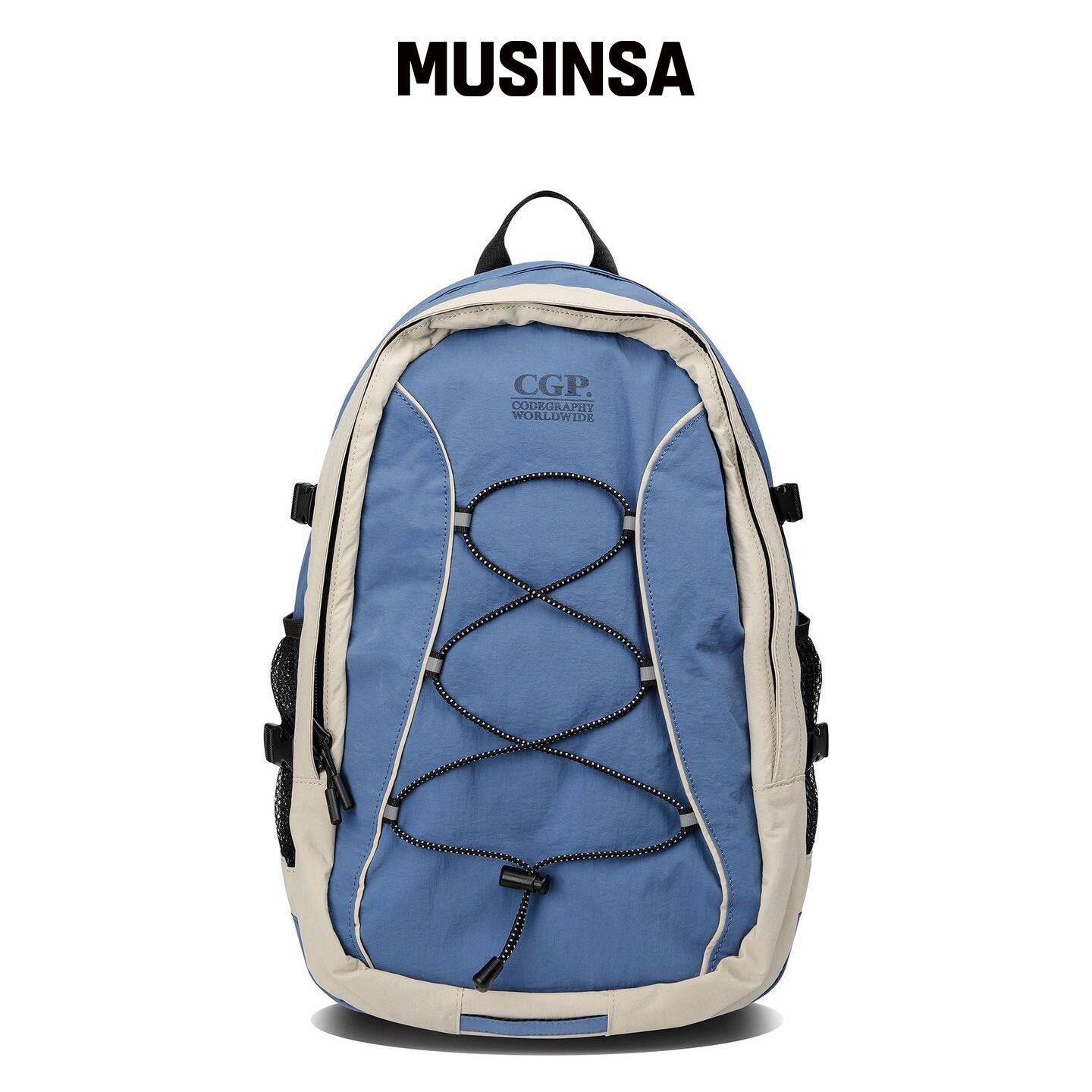 CGP 方形logo绳带背包_复古蓝 MUSINSA韩国直邮官方正品