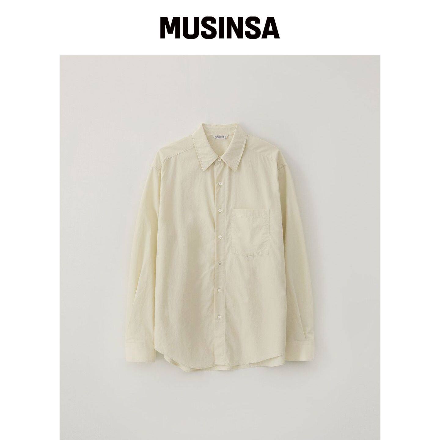 BLANKROOM 懒人日常衬衫_CREAM MUSINSA韩国官网直邮进口