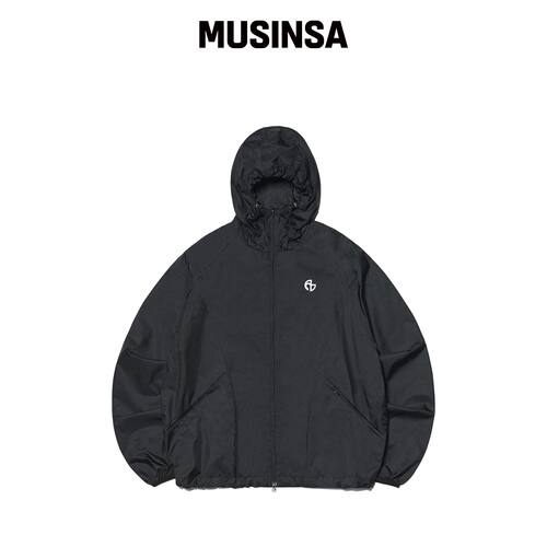 NOMANUAL 黑色透视连帽外套 MUSINSA韩国直邮官方正品