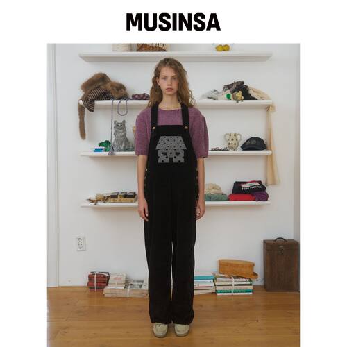 FUNFROMFUN 舒适家居工装裤，黑色 MUSINSA韩国直邮官方正品