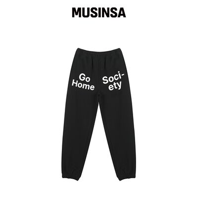 ITZAVIBE [IBA23UPT09BK] GO HOME SOCIETY jogg韩国官网直邮进口