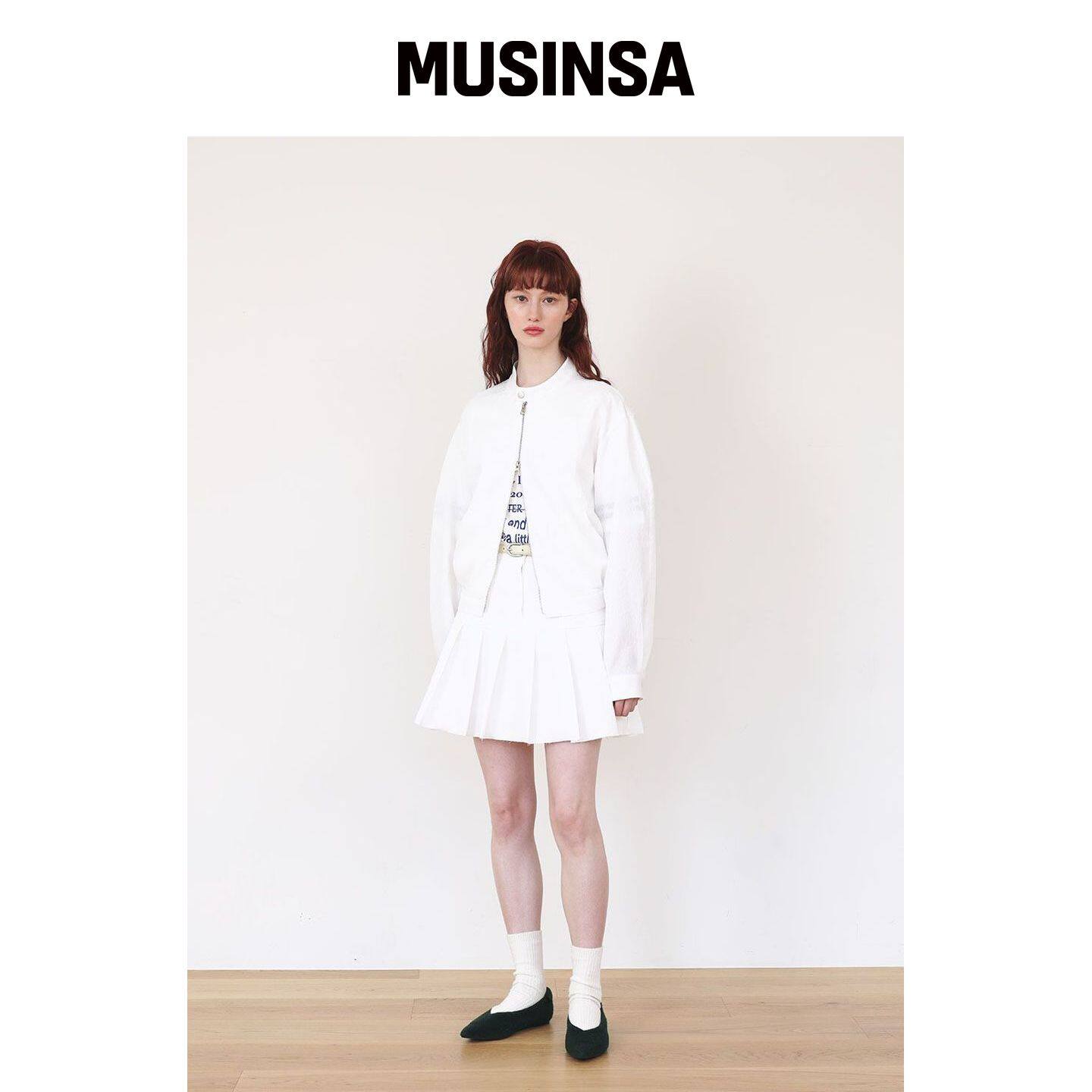 PREVOIR 提花飞行夹克[白色] MUSINSA韩国官网直邮进口