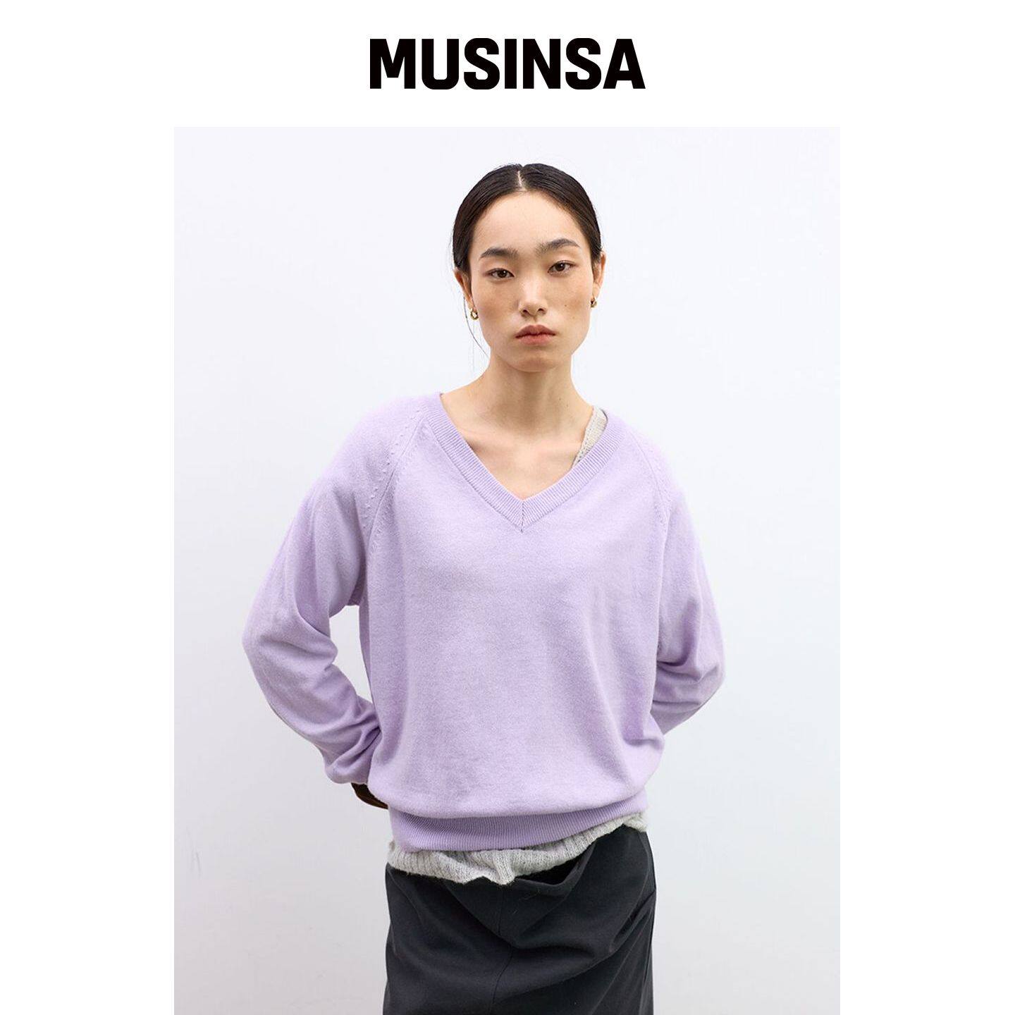 OUI MAIS NON 贝利羊毛V领针织衫 MUSINSA韩国官网直邮进口