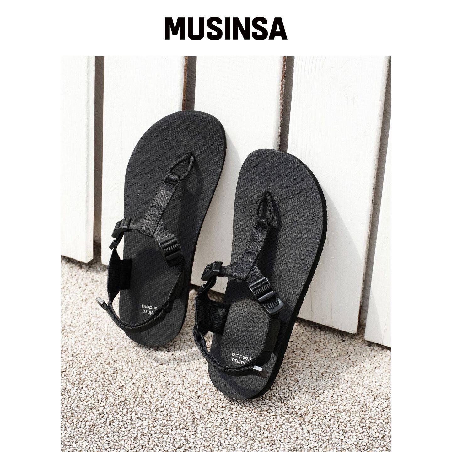 MUSINSA STANDARD 登山凉鞋黑色平底鞋MUSINSA韩国直邮官方正品