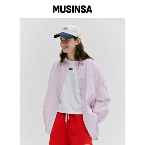 DEPOUND 超大球拍条纹衬衫 [PINK] MUSINSA韩国直邮官方正品
