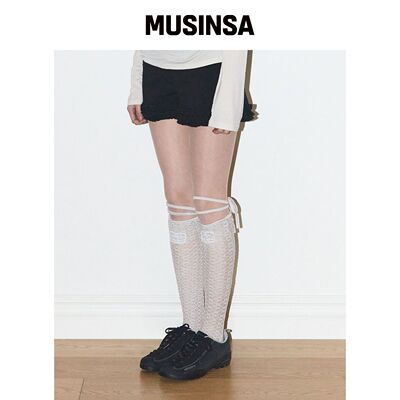 ILLIGO 蕾丝交叉腿部保暖器 米色 MUSINSA韩国直邮官方正品