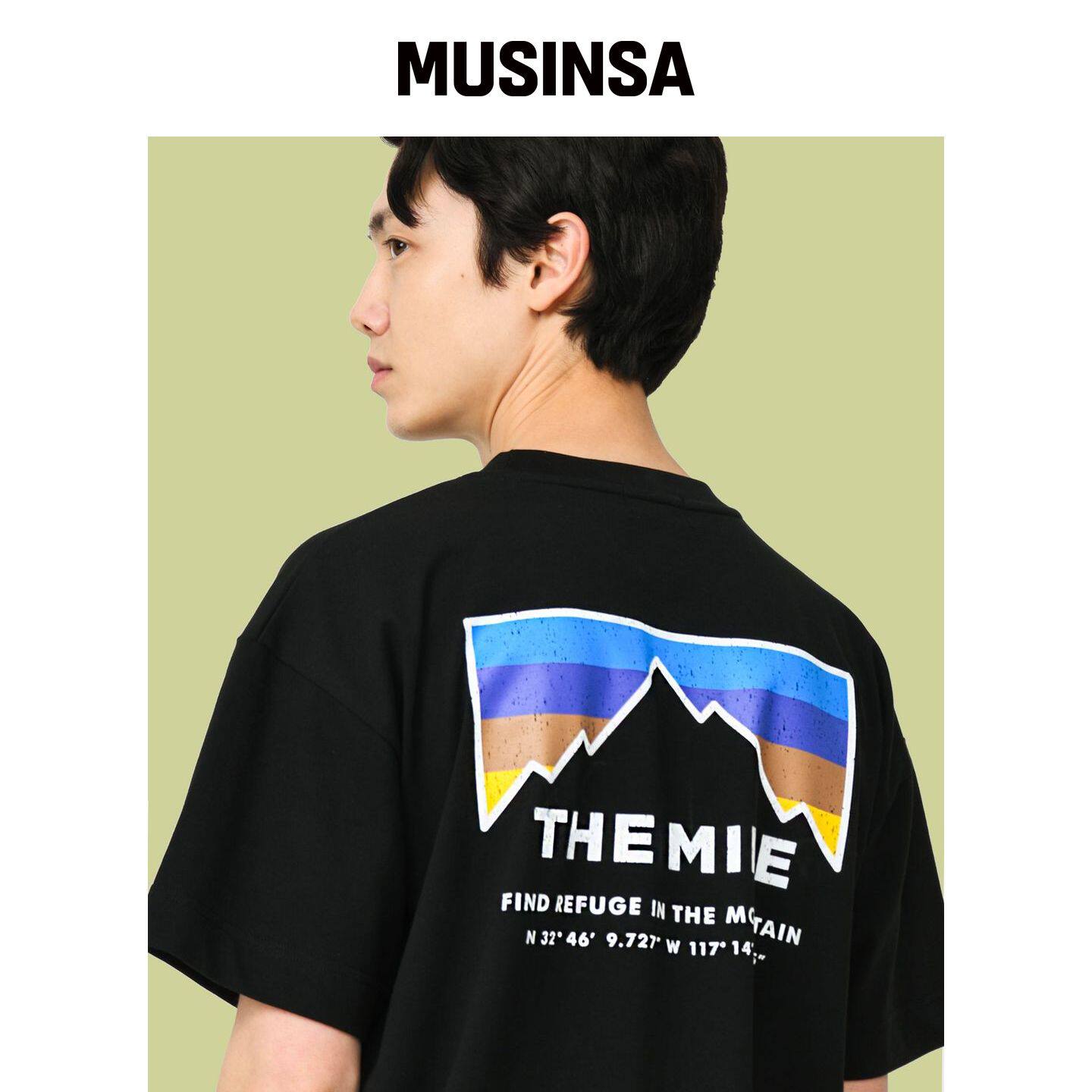 THEMILE 파因山服饰羽绒圆领衫 [黑色] MUSINSA韩国官网直邮进口