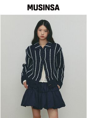 SSEMI COLLAR LINE 开衫(NV)韩国官网直邮进口MUSINSA