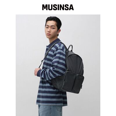 MUSINSA STANDARD 褶皱双口袋背包套装[灰色] MU韩国官网直邮进口