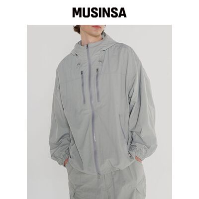 INTERSECTION 轻便锦纶风衣 [泥膜] MUSINSA韩国官网直邮进口