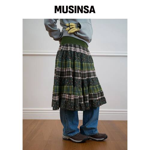 NOCONTENT 290. 多功能管裙 _ 森林绿 MUSINSA韩国官网直邮进口