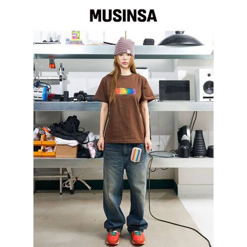 NOT NEW Blend Friends T-Shirt 棕色韩国官网直邮进口MUSINSA
