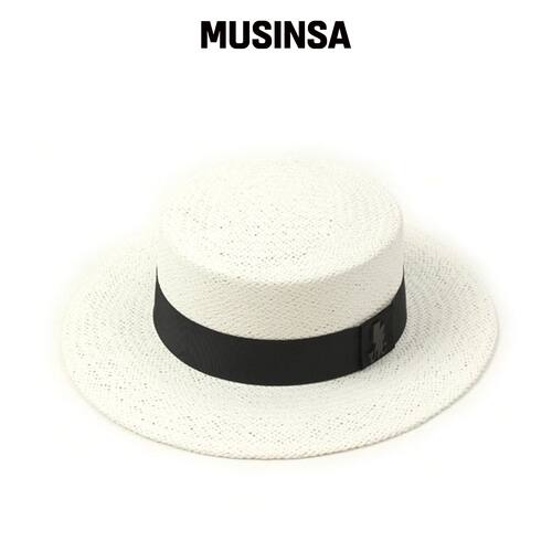 UNIVERSAL CHEMISTRY 黑线白色panama帽子 MUSIN韩国官网直邮进口