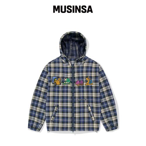 WKNDRS SNAIL CHECK 外套（海军蓝） MUSINSA韩国官网直邮进口