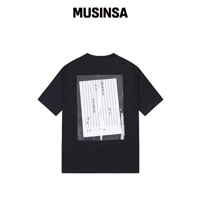 LAB101 透明打印机T恤 (黑色) MUSINSA韩国官网直邮进口