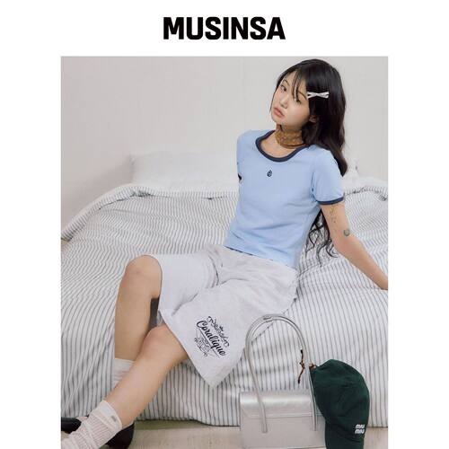 CORALIQUE 软质精华百慕大短裤浅灰色 MUSINSA韩国官网直邮进口