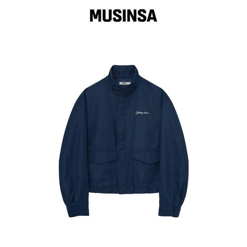 GLOWNY G SOFT BLOUSON JACKET (NAVY) MUSINSA韩国官网直邮进口