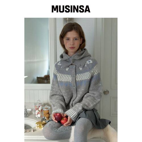 RE L Luvv 针织面罩套装_2件套（灰色） MUSINSA韩国直邮官方正品