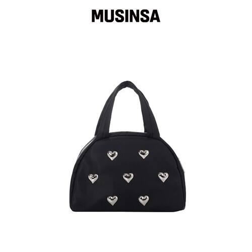 HOLLY LOVES LOVE 半月包 中号_黑色韩国官网直邮进口MUSINSA