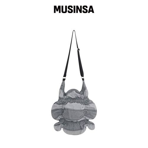 THEMUSEUMVISITOR CHECK SHIRRING CROSS BAG ()韩国官网直邮进口