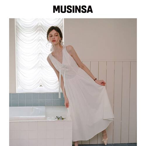 CEST MOIDEW Cest_花卉V领无袖连衣裙 MUSINSA韩国官网直邮进口