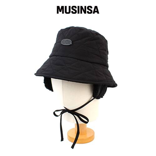 UNIVERSAL CHEMISTRY 绗缝黑色耳罩桶帽 MUSINSA韩国直邮官方正品
