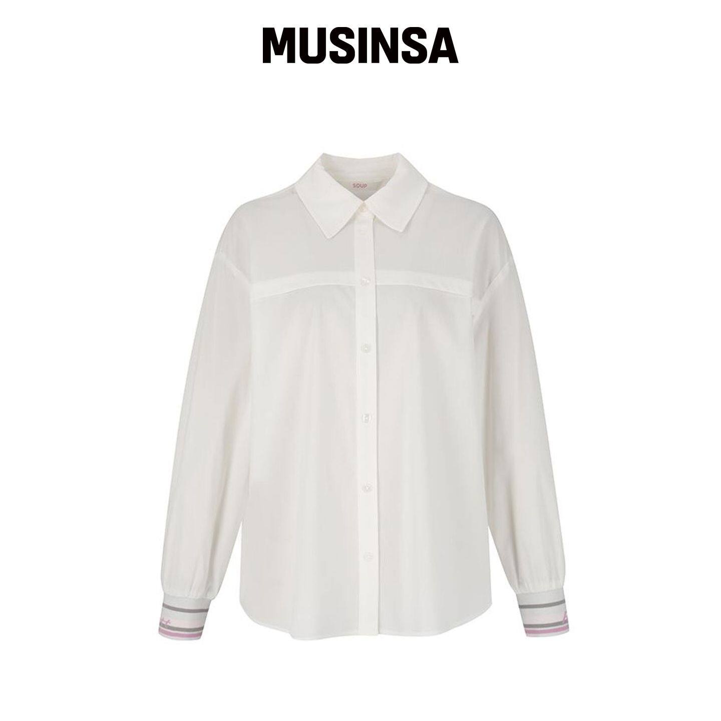 SOUP 袖口罗纹点缀宽松版型衬衫(SZ9LS83) MUSIN韩国官网直邮进口