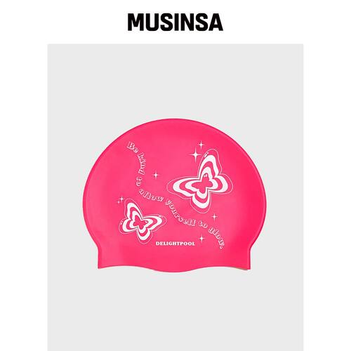 DELIGHTPOOL 发光蝴蝶泳帽 - 粉色 MUSINSA韩国官网直邮进口