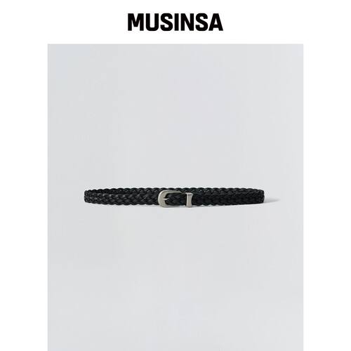 EZIO Slim Weaving Belt_Black MUSINSA韩国官网直邮进口