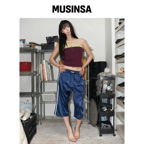 LARTIGENT L25 GLOW CAPRI PANTS（海军蓝） MUS韩国官网直邮进口