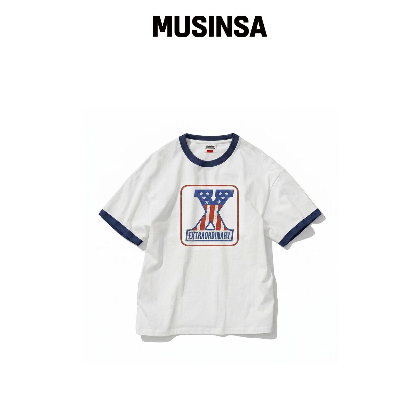 EXTRAORDINARY NUMBER X RINGER TEE 米白色 MUS韩国官网直邮进口图片