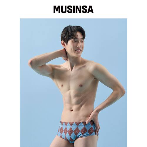 OOMPAA 莫卡辛鞋阿盖尔方形男士泳衣 MUSINSA韩国官网直邮进口