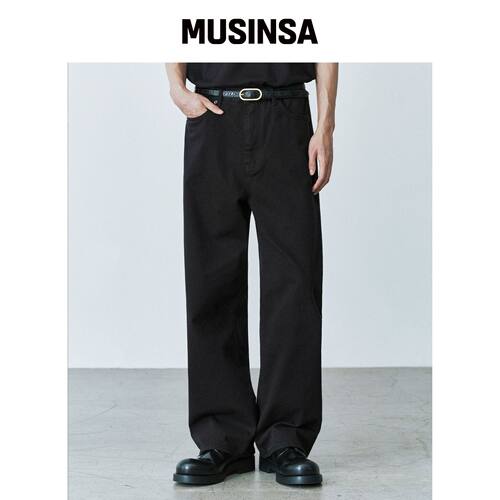 BRANDED 1765 SOFT BLACK JEANS [超宽直筒]韩国官网直邮进口