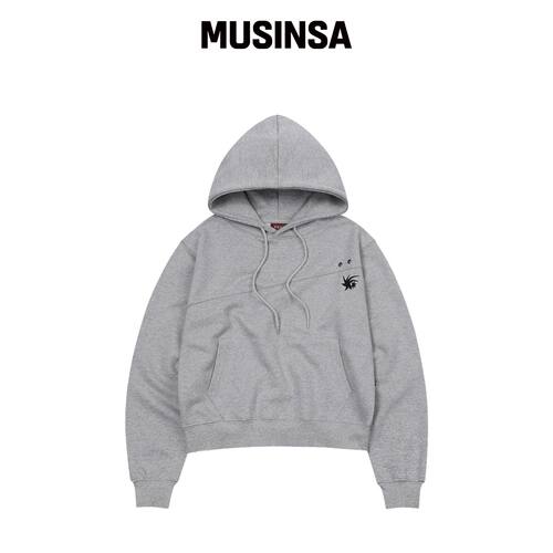 S'EST 短款镂空连帽卫衣（灰色） MUSINSA韩国官网直邮进口