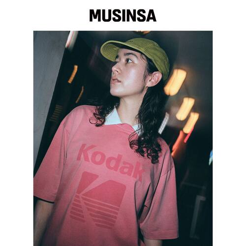 KODAK PLANNER BLUR短袖T恤 PINK MUSINSA韩国官网直邮进口