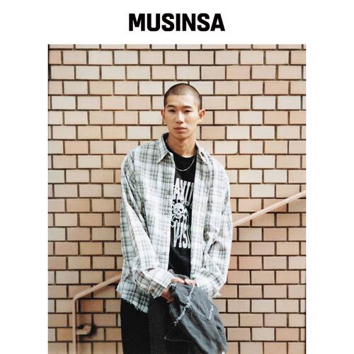 NOMANUAL NEO CHECK 衬衫 - 黑色 MUSINSA韩国官网直邮进口