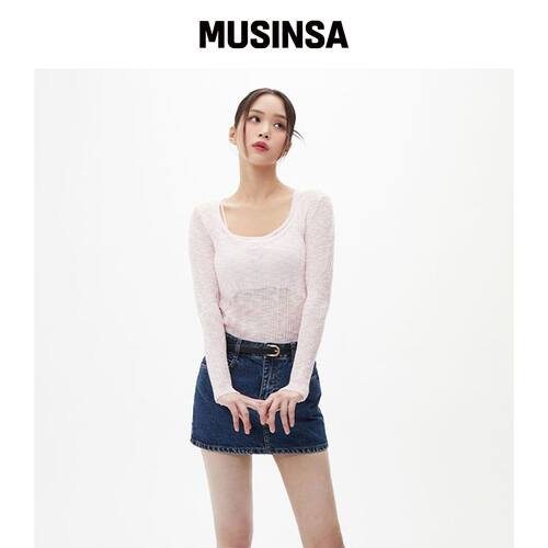 LAP 麦克风洗水牛仔裙 AQ2DS560韩国官网直邮进口MUSINSA