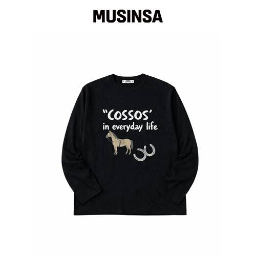COSO CC 马术图案长袖衫（VLACK）韩国官网直邮进口MUSINSA