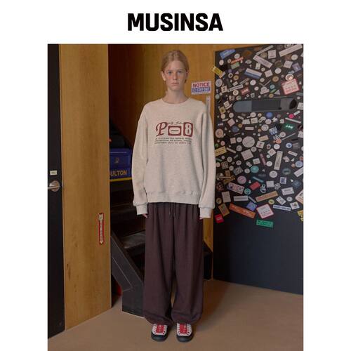 PO8 REDTAG 条纹裤 - 棕色 MUSINSA韩国官网直邮进口