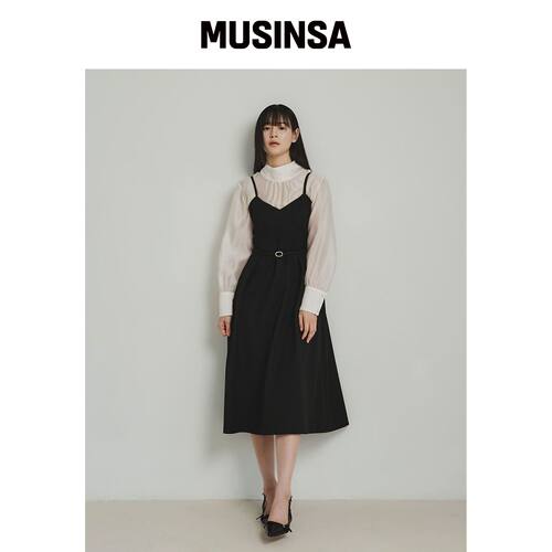 GIEMAR BUSTIER DRESS BLACK 连衣裙黑色 MUSINS韩国官网直邮进口