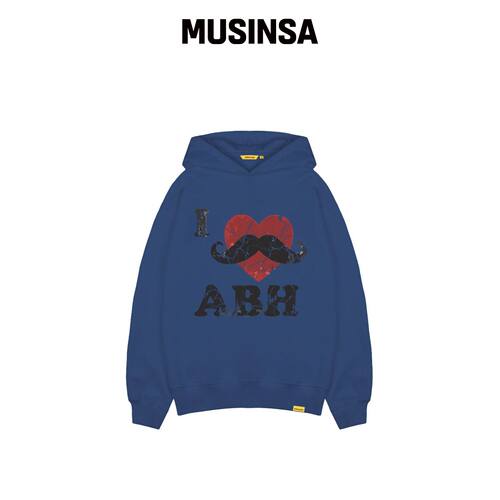 ABEEHUMS I LOVE MUSTACHE 连帽卫衣 ABH367-169韩国官网直邮进口