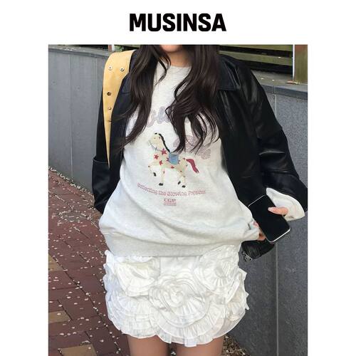 CGP 发光骑行卫衣-燕麦色 MUSINSA韩国直邮官方正品