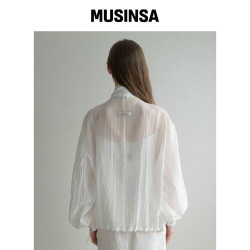 LENAV esy rainy neck wind Jacket (WHITE)韩国官网直邮进口
