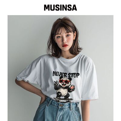 EVERLOOP PANDA BOARD 短袖T恤 EL MUSINSA韩国官网直邮进口